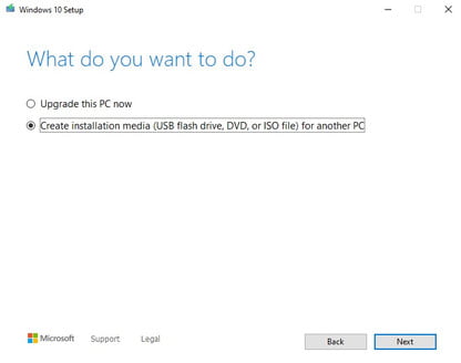 download windows 10 installation iso file to usb